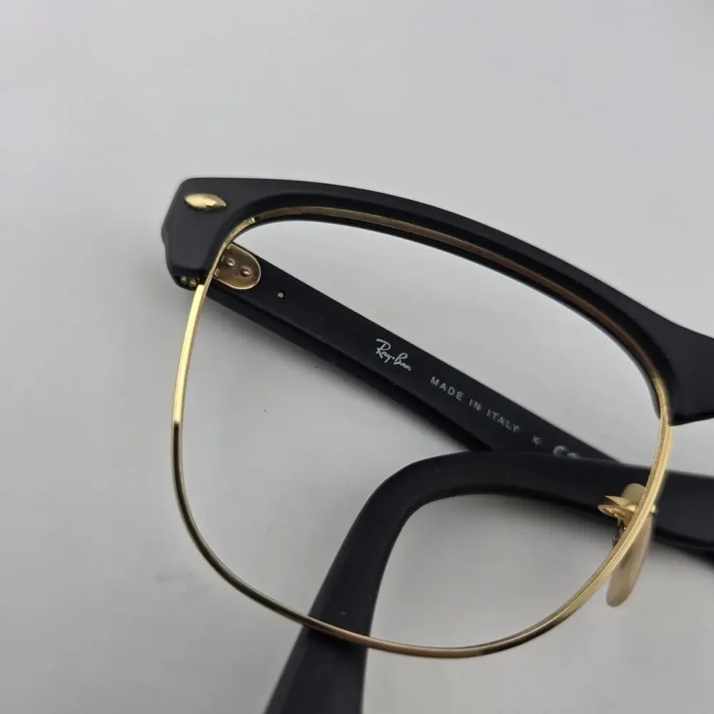 Ray-Ban RB4175 877 Eyeglass Frames Black Gold 57-16 145 Italy w/ Case No Lenses